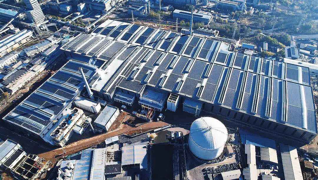 太钢4300mm中厚板生产线厂房屋顶光伏项目